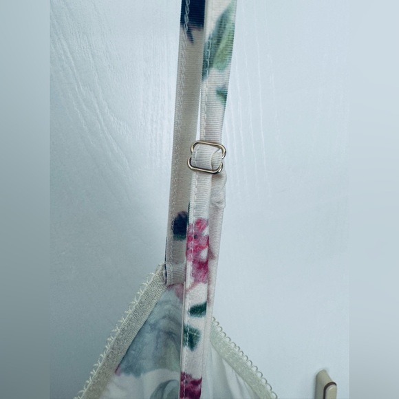 Zimmermann floral long sleeves dress with linen slip white multi color Au 0 US 4 - Picture 13 of 16